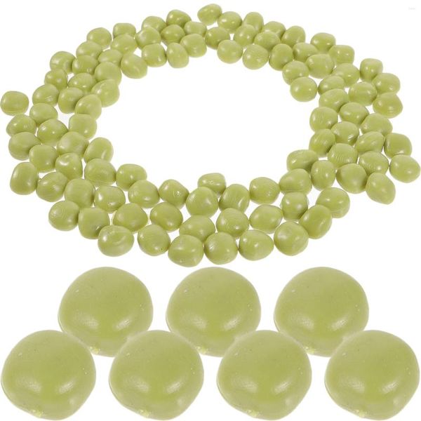 Dekorative Blumen 100 PCs künstliche Erbse Simulierte Bohnenmodell gefälschte Sojabohnengemüse lebensechter Lebensmittelmodellierungsschmuck