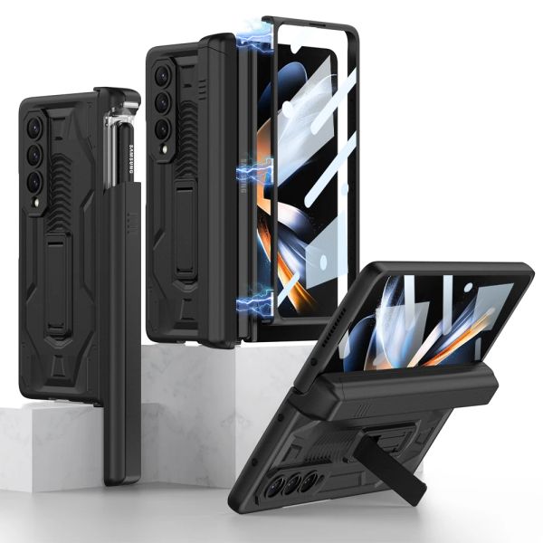 Шокопродажный корпус Armor для Chargers для Samsung Galaxy Z Fold 3 -кратный 4 2 шарнир.