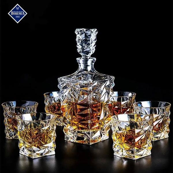 Kristallglas Wein rote Flaschenbecher Dekanter Whisky Liqour Pourer Home Bar Wodka Bier Jar Jug JR 240429