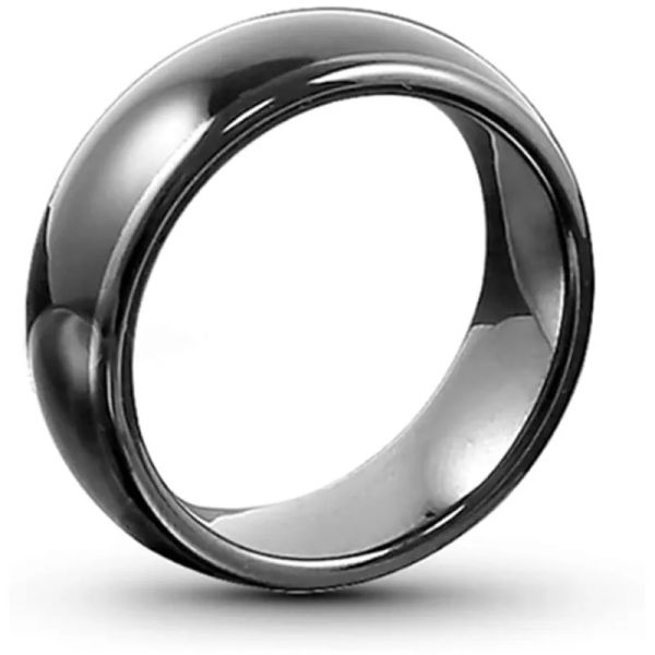 Cartão T5577 ou UID Chip RFID Cerâmica Black Ring Ring Ring 125kHz 13,56MHz Desgaste para homens ou mulheres CUID 13,56MHz17mm