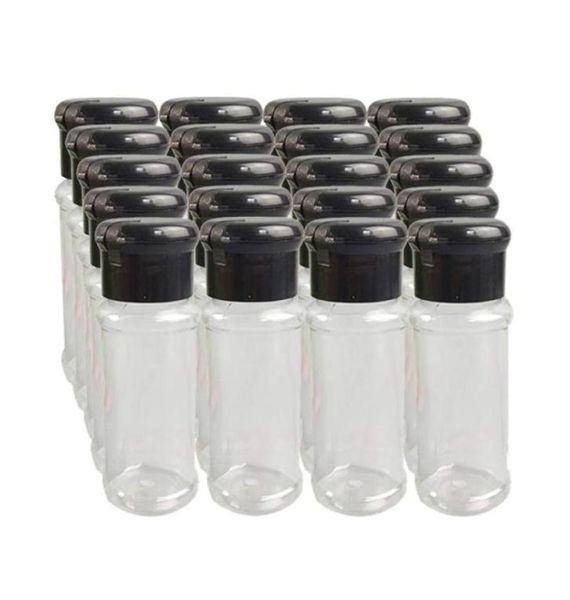 Bottiglie di stoccaggio barattoli da 20 pcsset 100 ml di sale pepe di sale shakers barattolo di condimento nero lattine barbecue condimento cucina gadget 6116071