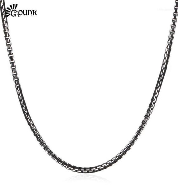 Black Box Chain 3mm Trendy Halskette für Männer hochwertige Herrenjungen Schmuck Ganze Aluminiumlegierung 3 Größe N204G15214258