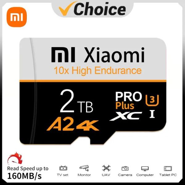 Stick xiaomi micro tf sd cartão de memória classe 10 alta velocidade 1 TB 4K UltraHD Video A2 TF cartão flash sd para câmera Phone Drone PC