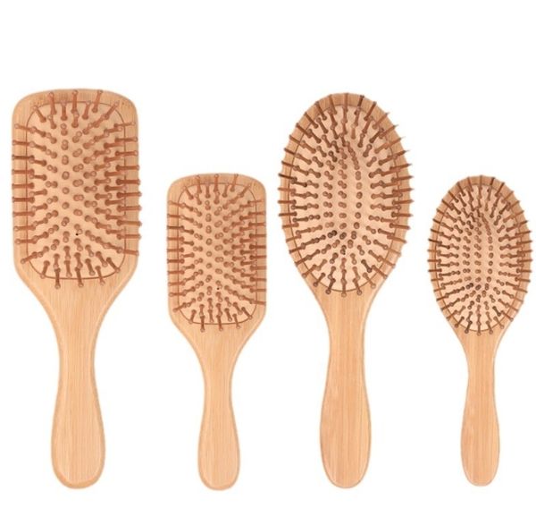 Pennelli per capelli Bamboo Dimoramme spazzola per spazzole curva massaggio a pezzi per la spazzatura portatile per le donne spazzole di stile riccio.