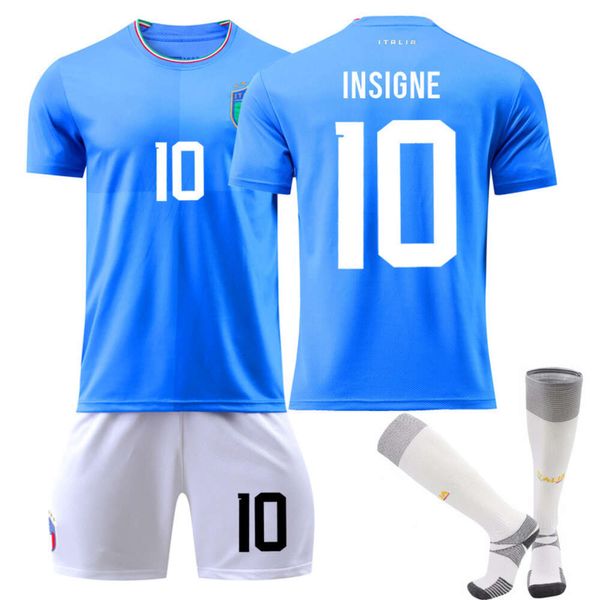 Jersey di calcio 22-23 Italiano Team di casa numero 10, Inne 21, Donaruma 17, Imobile 6, Villatti Football Jersey