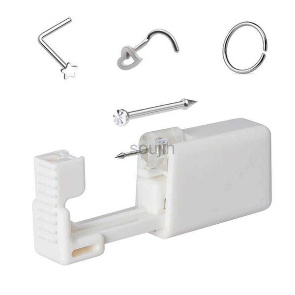 Body Arts Disposable Self Nase Piercing Gun Kit Herzstern Ersatz Nasenring Stollen Sicher bequem und effektiv D240503