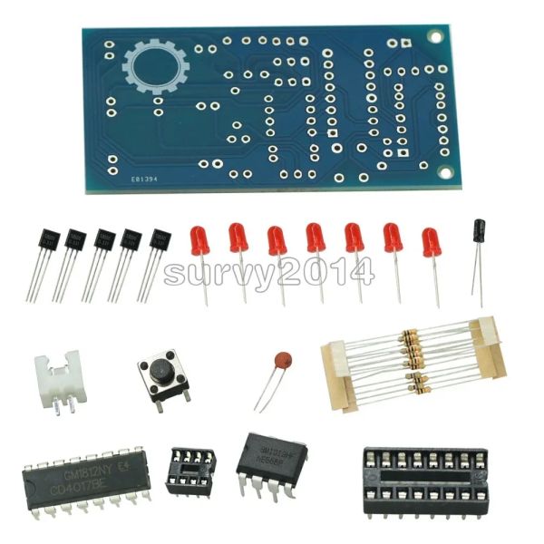 Acessórios Dados eletrônicos NE555 CD4017 Kit DIY 5mm LED vermelho 4.55V Módulo