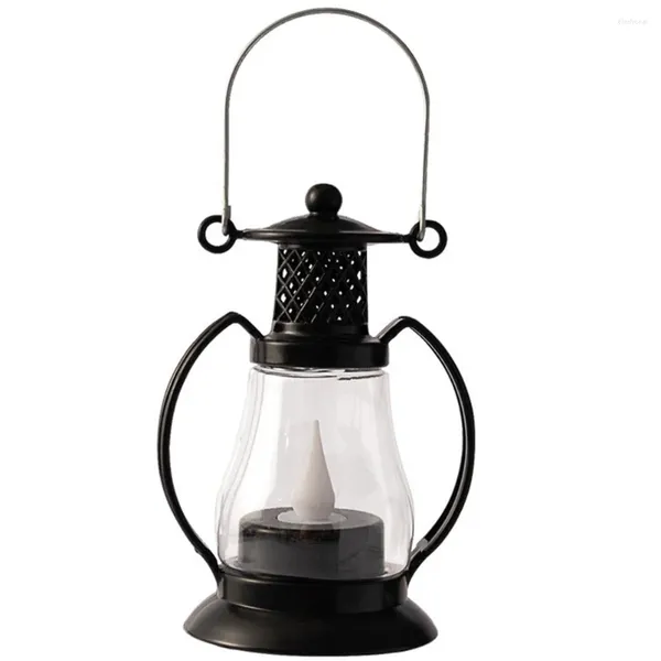 Kerzenhalter Lantern Flameless Kerosin Lampe Vintage LED Light Camping tragbares Zelt dekorativ