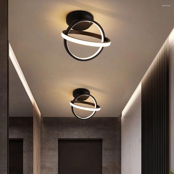 Tavan Işıkları Modern LED Yüzey Oturma Odası Ev Süslemeleri Kare Şekli Koridor Lambaları Balkon İç Mekan Aydınlatma Armatürleri