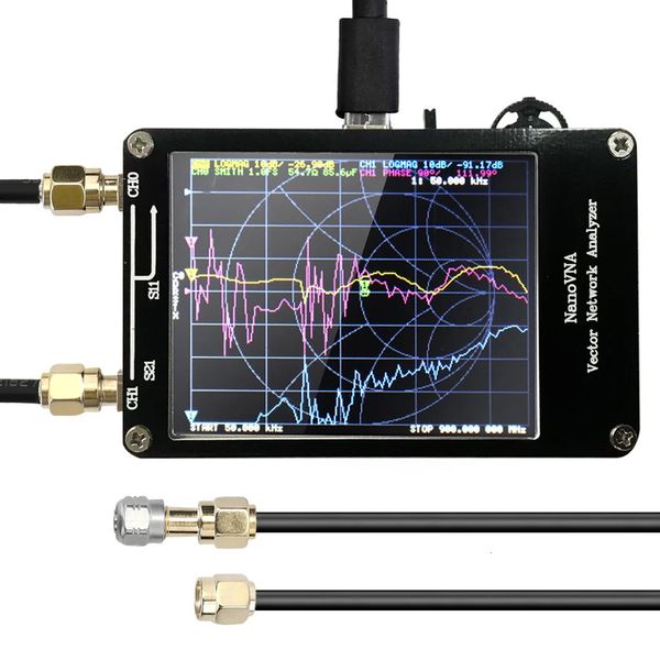 Handheld-Vektor-Netzwerkanalysator 50 kHz-900MHz Digital Touching Screen Shortwave MF HF VHF UHF Antenna Analysator Stehende Wellen 240429