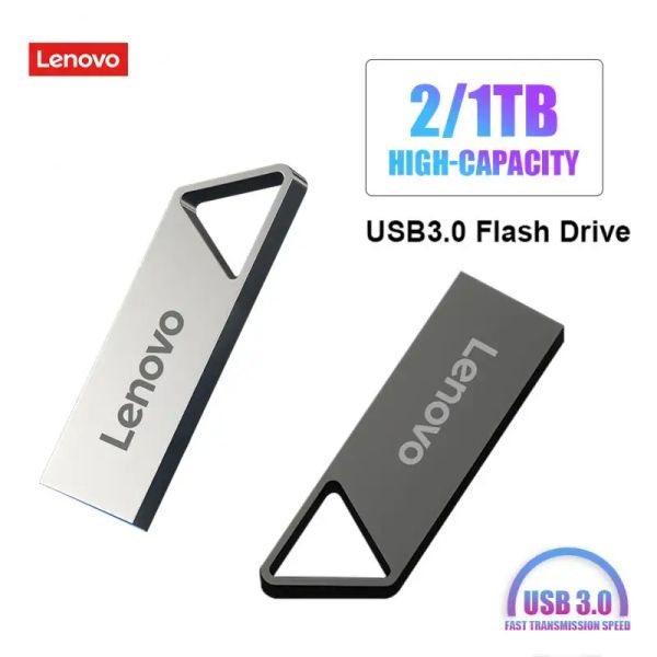 Адаптер Lenovo 2TB Металлический USB -флеш -привод 1 ТБ высокоскоростной Pendrive USB 3.0 Flash Pen Driv