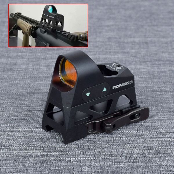 Ottica Metal Romeo3 RMR Mini rosso Soppiatura a punta Ottica Sight Reflex per fucile AR15 M4 Riflescope 20mm Rail Picatinny