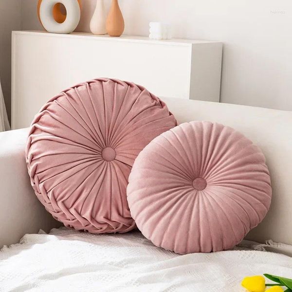 Sofá da sala de estar do travesseiro BB roda decorativa futon nórdico abóbora redonda lombar rosa