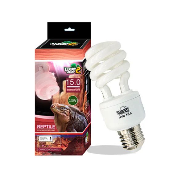 Iluminação 15.0 UVB Intense Fluorescent Terrarium Lamp, lâmpada UVB de réptil, rosca de parafuso, 220240V, 110V130V, 13W, 26W disponível