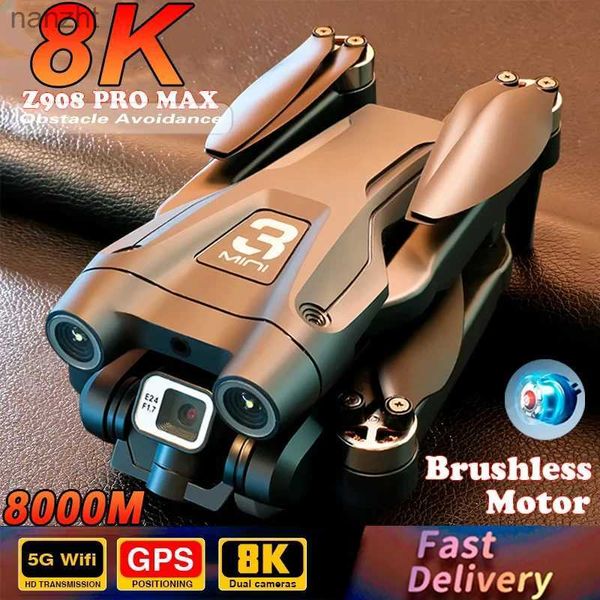 Z908 Pro MAX Fırçasız Motor 8K G Profesyonel Çift HD Aforma Fotoğrafçılığı FPV Engeli Kaçınma Dört Rotor WX için uygun dronlar