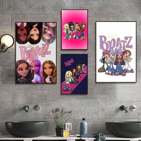 Adesivi anime bratz bambola classica poster nessun poster incorniciata kraft club bar carta