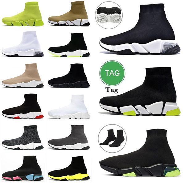 Scarpe casual classiche grigio triplo s nero bianco verde bere traspiranti sneaker scarpe calzini da corsa 1.0 2.0 scarpe da design maschi