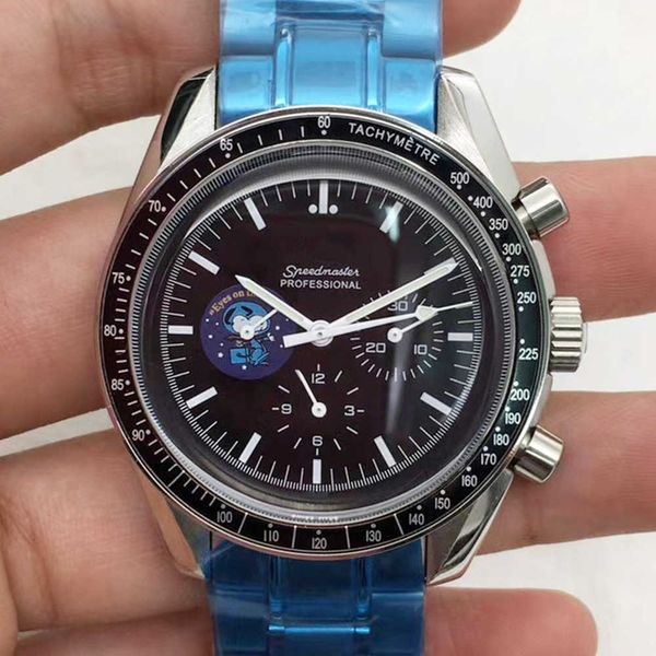 Designer relógio Relloj relógios aaa relógio mecânico Oujia chaoba cinco pinos azul três pérolas aço totalmente automático relógio mecânico CW00