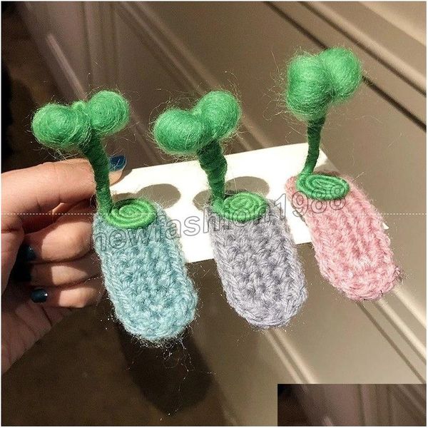 Accessori per capelli carini fattini per faro Hairpin Funny Vintage Show Sprout Flower Plant Clips per bambini ragazze Donne Drop Delivery Products T Dhjlk