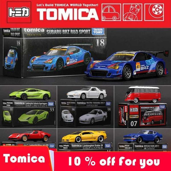 Diecast Model Cars Takara Tomy Tomica Premium Model Car Mini Diesellegierung Spielzeug Metall Sportfahrzeuge Verschiedene Stilgeschenke für Kinderl2405