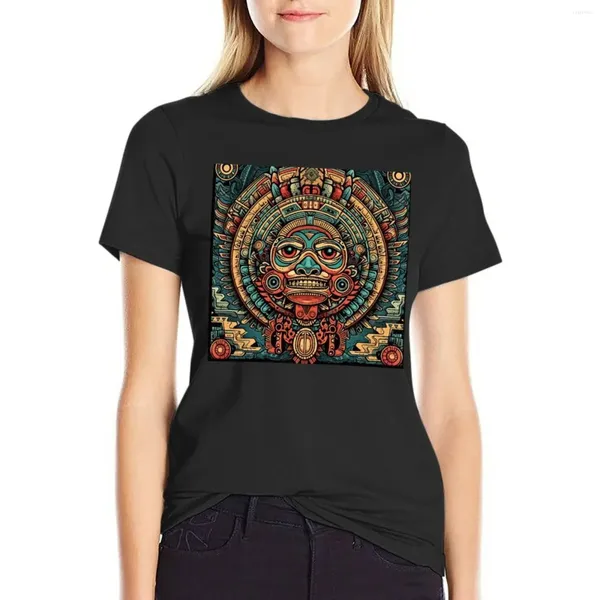 Frauenpolos Aztec Warrior T-Shirt ästhetische Kleidung süße Tops Sommer-T-Shirts für Frauen