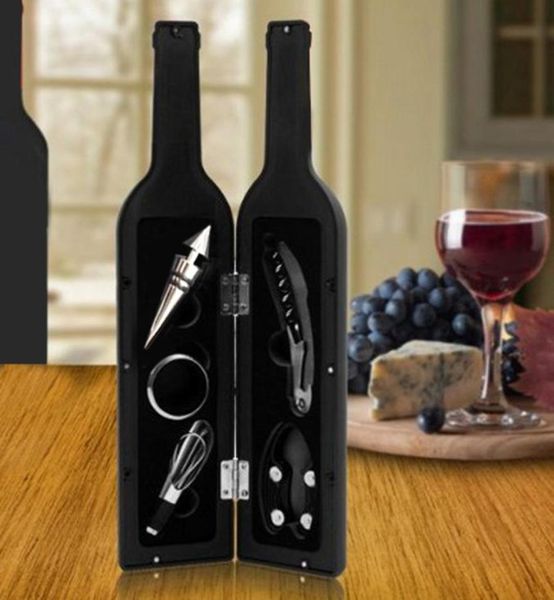 Bottiglia di vino bottiglia set accessorio set di utensili da vino set di bottiglia a forma di bottiglia perfetta per bottiglia regalo per padrona di casa apripista 4587096