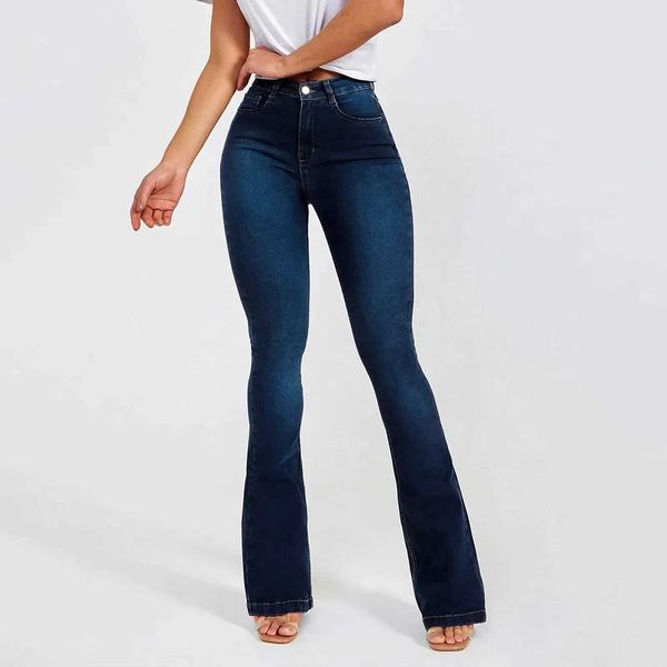 Frauenhose Capris Vintage Denim Damen Röhrenjeans mittlere Taille Hosen Hosen Hose Jeans Frauen plus Größe Taschen Klassische Jeans Japanisch Y240504