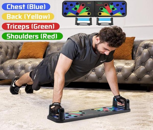 Construção de corpo multifuncional dobrável Push -up Board Board Gym Gym Fitness Sport Equipment Placa muscular abdominal Y2005062874619