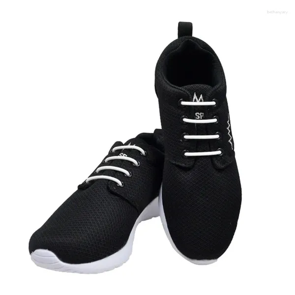 Parti di scarpe 12 pezzi/set no per legare i lacci elastici in pelle di silicone elastico per uomini in forma di scarpe di business