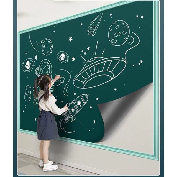 Aufkleber Selbstkleber Blackboard Green Board Wandaufkleber weiße Board -Display Board Kinder Graffiti Malerei Aufkleber Hanging Wordpad