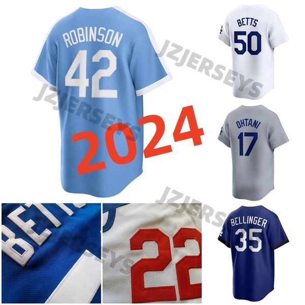 2024 Mookie Betts Jersey Shohei Ohtani Baseball Clayton Kershaws Freddie Freeman Enrique Hernandez Los Angeles Yoshinobu Yamamoto Tyler Glasnow Will Smith