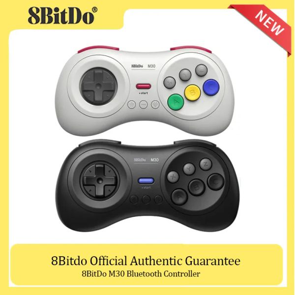 Ratos 8bitdo M30 Bluetooth Gamepad Game Controller Handle for Sega Genesis Style para Android/Windows/Mac OS/Steam/Switch/Raspberry Pi