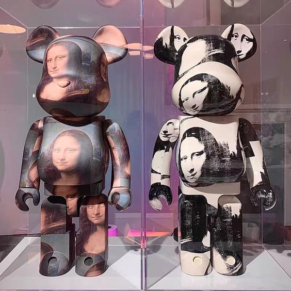 New Style 400 28cm Bearbrick The Abs Famous Paintings Fashion Bear Chiaki Figuras Toy for Collectors Berbrick Art Model Decoration 255D