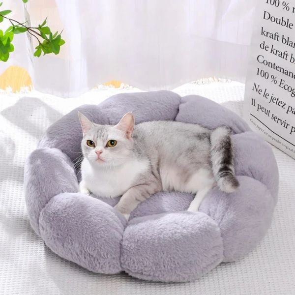 Casas Cama de animais de estimação para uso interno e externo Uso de cachorro e tapete de gato com flowers para dormir confortável