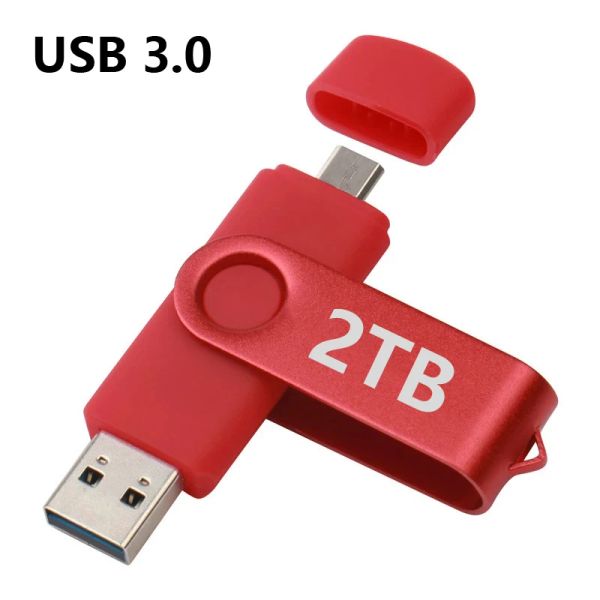 STORGI USB OTG Flash Drive 3.0 2TB USB Drive 2Tb Pendrive 2Tb OTG Typec 2Tb Typec 3.0 Drive a bastone a levetta 2TB USB Flash Drive 2Tb