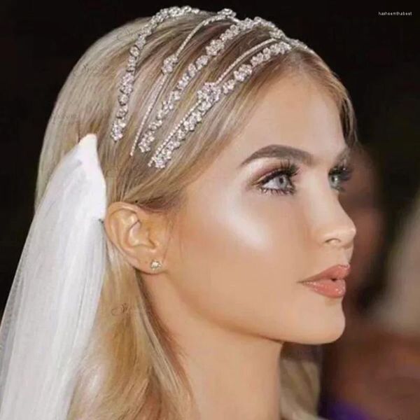 Clipes de cabelo vintage Scarking Zircon Ornament Rhinestone Crystal Bride Tiara Crown Bandas de cabelo Princesa Jóias de Diadema