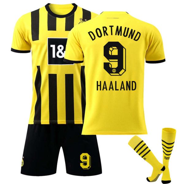 Football Trikot 2223 Saison Dortmund Jersey Harland 9 Erwachsene Team Kinder 11 Royce Football Kit Set