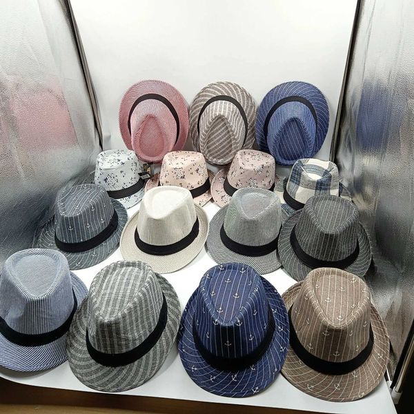 Wide Bim Hats Bucket Hats 2022 Neue Frühlings-/Sommer -Vintage -Herrenhut Fedora Top Jazz Play Hut Erwachsener Bowling -Hut Klassiker Jazz Hat J240506