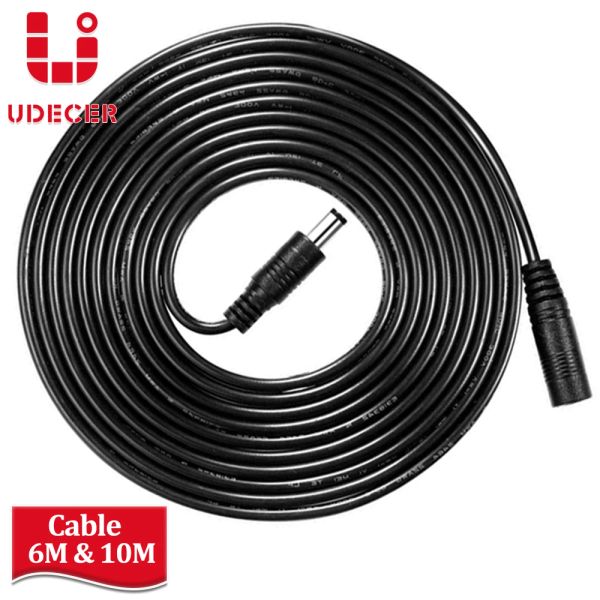 Sistem DC 12V Güç 20ft/6 10 Metre Uzatma Kablosu 5.5*2,1mm CCTV Güvenlik Kamerası için Erkek Güç Kablosu Kablosu Ev Cihazı