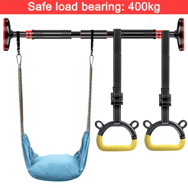 Chargers 65100cm Home Pull Up Door Horizontal Bar de parede fixa Cadeira pendurada Swing Fiess Ring Gym Exercício esporte Equipamento Equipamento do equipamento