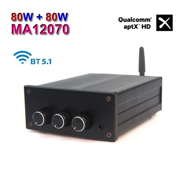 Amplificatore Bluetooth Amplificatore Infineon MA12070 TPA3116D2 AMP Digital Audio AMP QCC3031 APTXHD Speaker HIFI Stereo Classe D 2.0