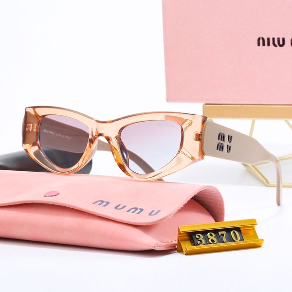 Moda MUI MUI Óculos de sol Designer marca feminina Brand Sun Glasses Luxury Mens Sunglasses Dhgate Cat Eye Beach Eyeglass Casual Holida