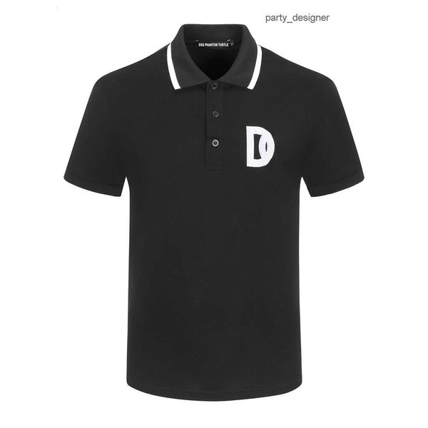 dg dolce gabbana Вы und s Herren schwarz weiße Plaque Polo T -Shirt Sommer T -Shirts Stickerei Kurzärmel Elastische atmungsaktive Hemdhemden Marke Clothi Rykm