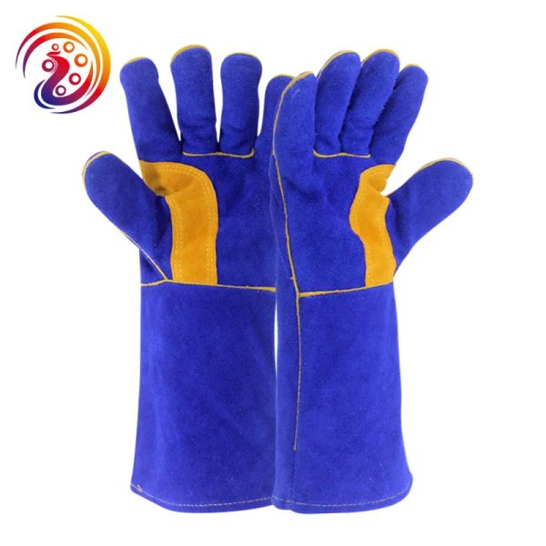 Перчатки длинная сварка Kevlar Glove Барбекю, несущая фабричная садовая защитная рабочая перчатки Hy037