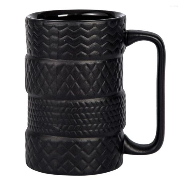 Tassen kreativer Kaffeetasse große Kapazität Keramik Tasse Persönlichkeit Reifen Form Neuheit Teemilch Frühstück zum Geburtstag GIF