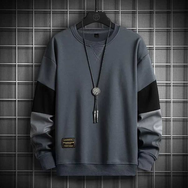 Felpa con cappuccio da uomo Shirt sportivo Mens 2023 Nuovo pullover coreano Pullover casual maniche lunghe abbigliamento da uomo camicia con cappuccio da uomo abbigliamento da uomo Q240506