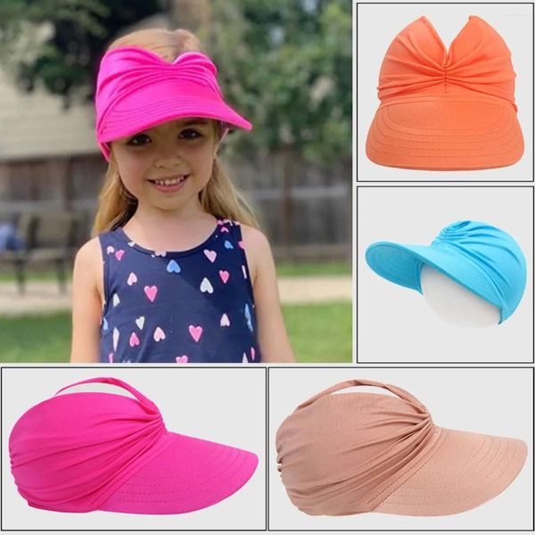 Ballkappen Sommer Baby Beach Sun Hats Girls Jungen Breitkrempe UV Schutz Baseballkappe für Kinder im Freien atmungsaktiven leeren Top -Hut
