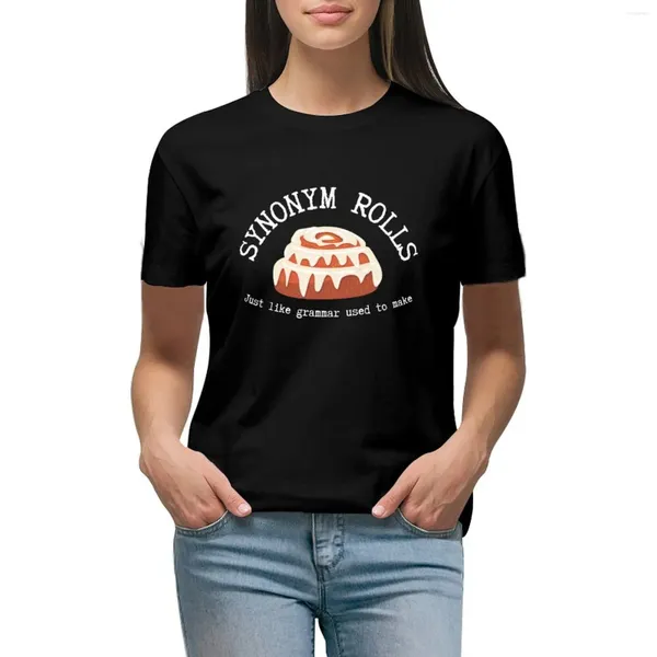 Frauen-Polos-Synonym-Brötchen genau wie die Grammatik zum Zimt-T-Shirt-Anime-Kleidung übergroß