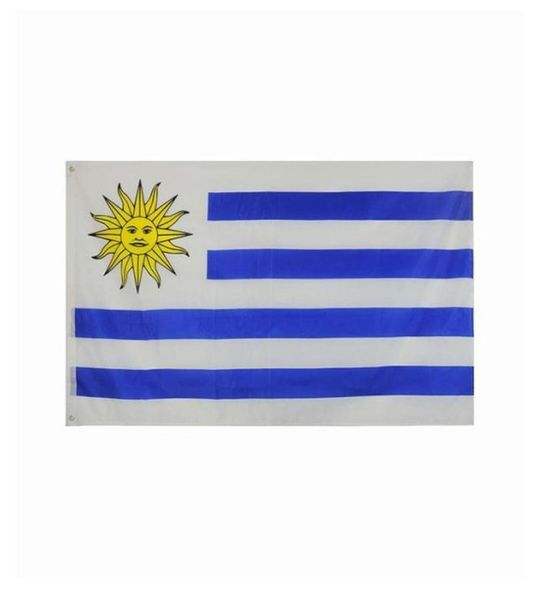 Флаг Уругвай высокий качество 3х5 футов Национальный баннер 90x150 см. Дарменный фестивальный подарок 100D Полиэфирные крытые на открытом воздухе флаги и BANN6819222