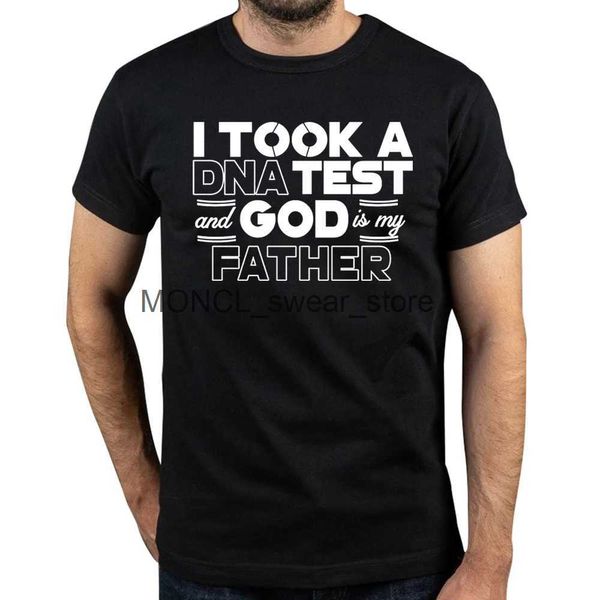 Erkek Tişörtleri Komik Tanrı benim babamdır Tişörtler Yaz Hıristiyan İsa İncil Grafik Strtwear Kısa Slve Doğum Günü Hediyesi T-Shirt Erkek Giyim H240506